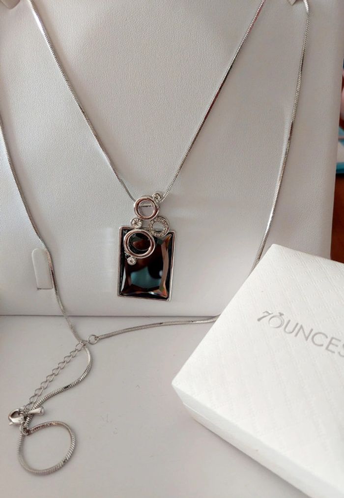 Très beau collier argenté Marque 7 Ounces - photo numéro 3