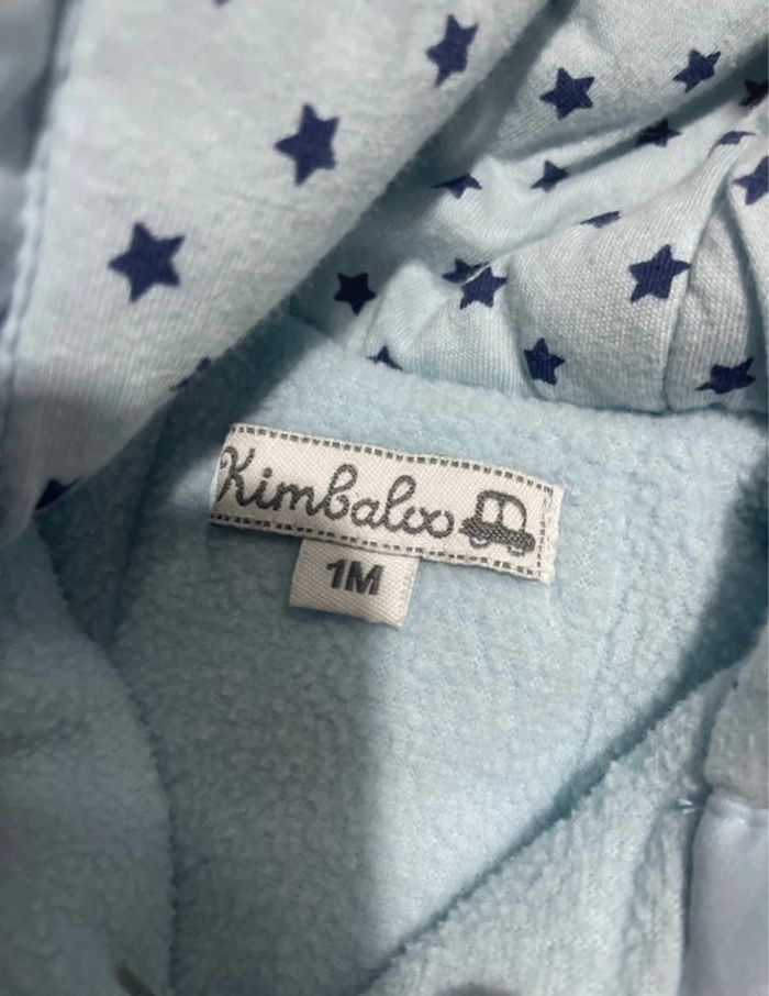 grosse combinaison bleu bébé 1 mois - photo numéro 2