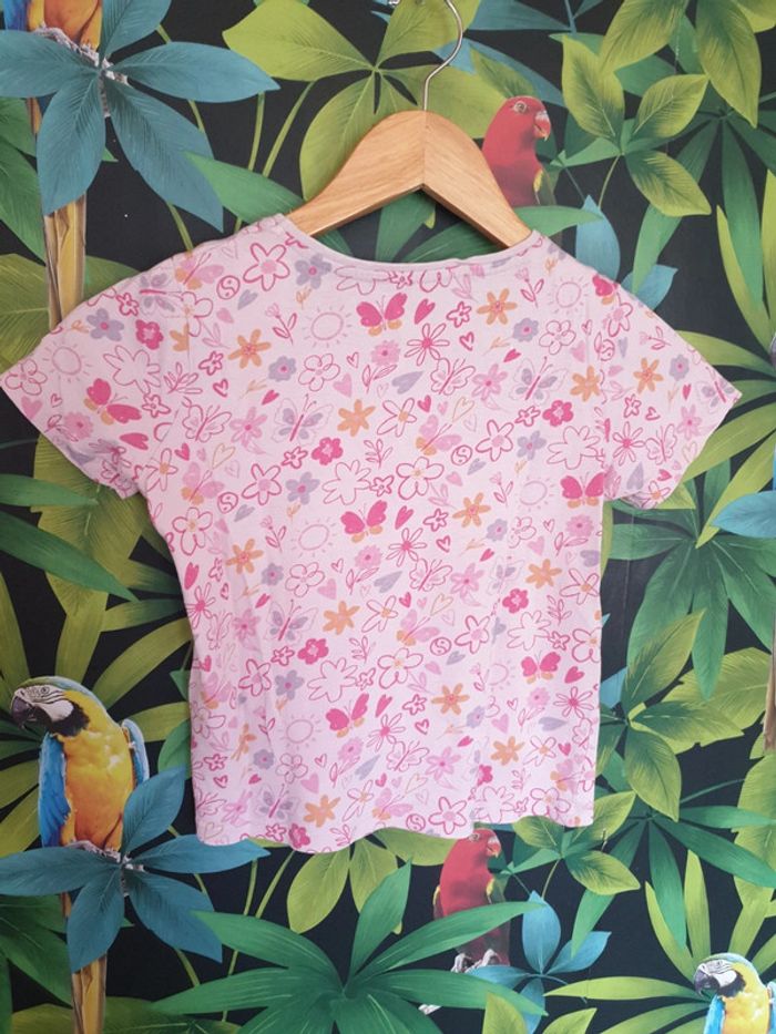 Tee-shirt fleurs et papillons - photo numéro 3