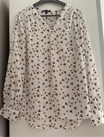 Chemisier blanc à motifs