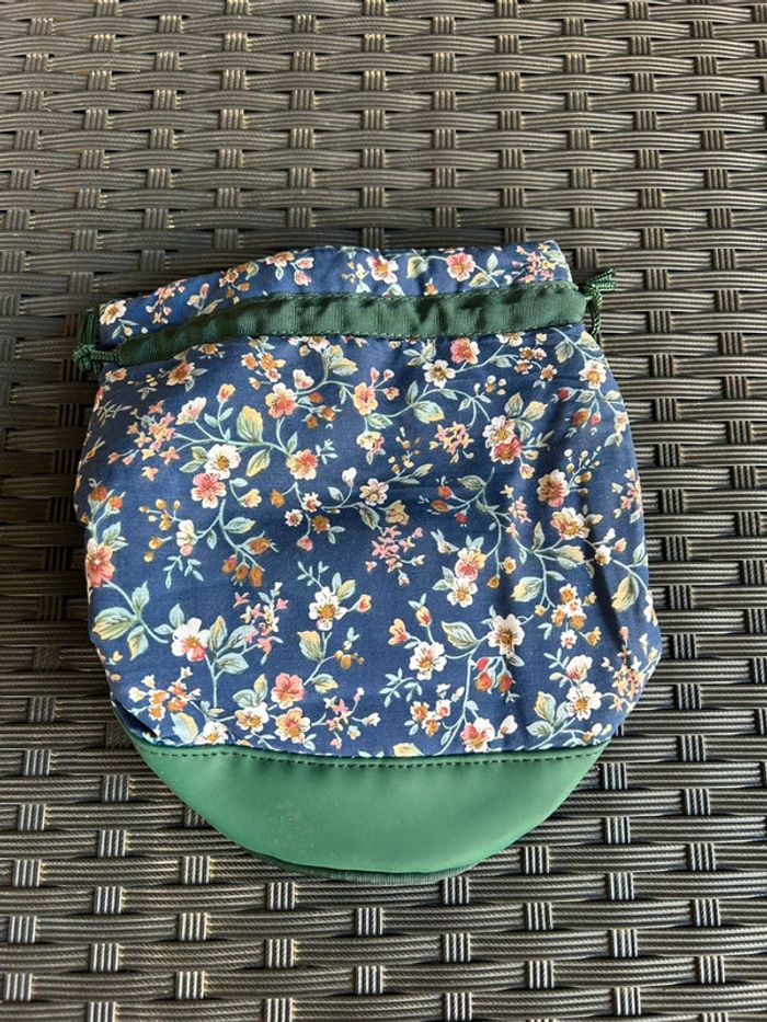 Pochon ancien vintage collector à fleurs - photo numéro 4