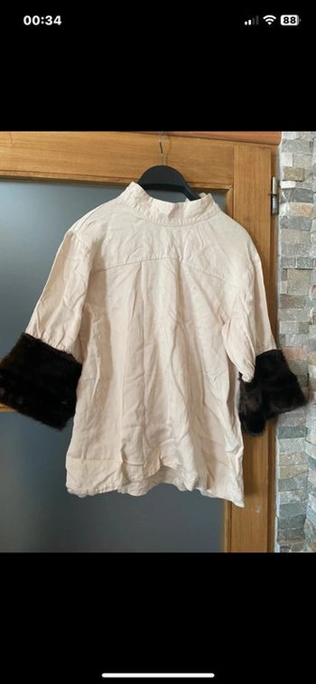 Chemise blouse Zara beige douce taille 36