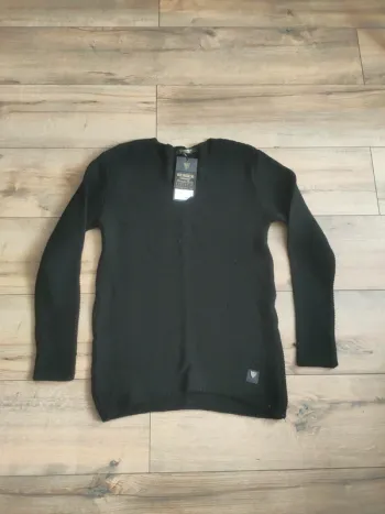 Pull noir homme destroy épais Rerock L