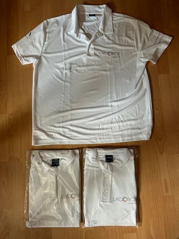 Lot de 3 polos MC blancs T. L homme neufs avec étiquette