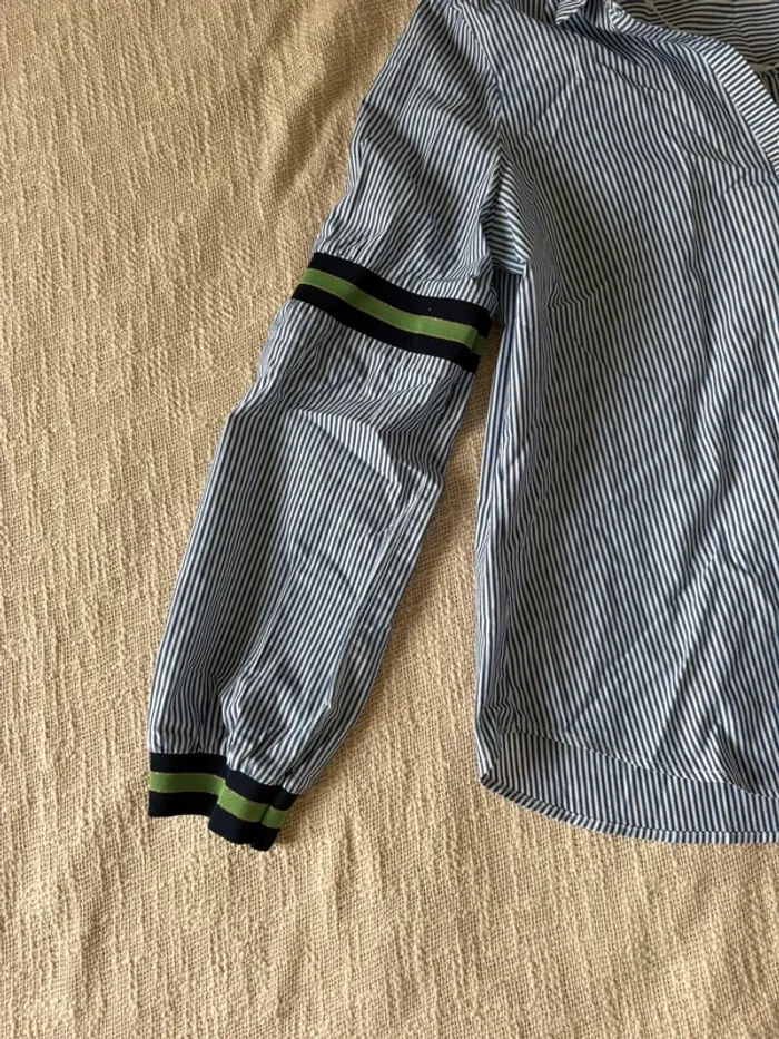 Blouse, esprit à rayures bleues, taille 40 - photo numéro 4