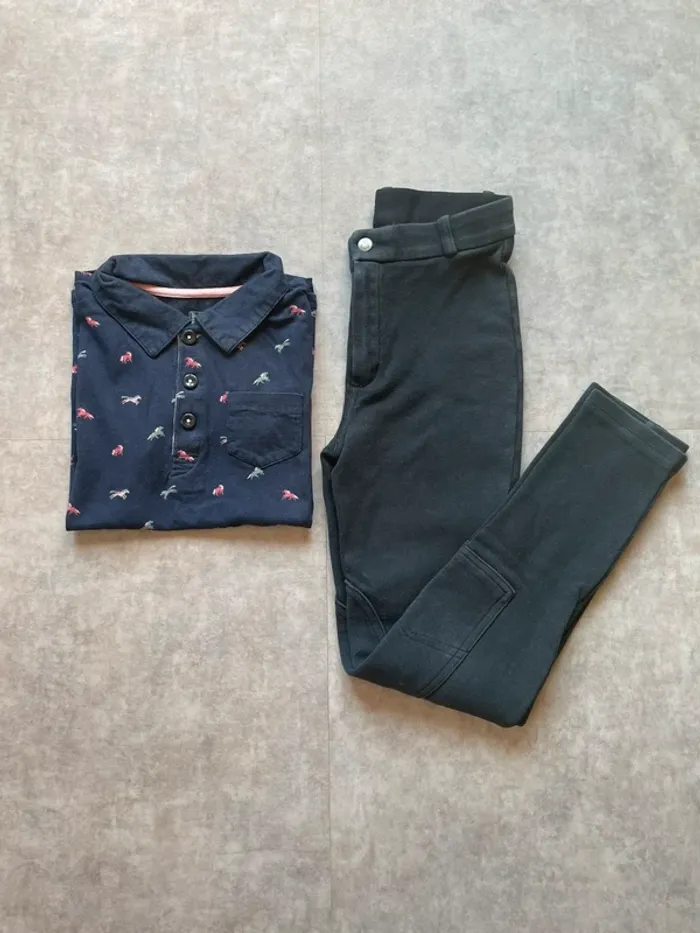 Ensemble polo + pantalon d’équitation Fouganza