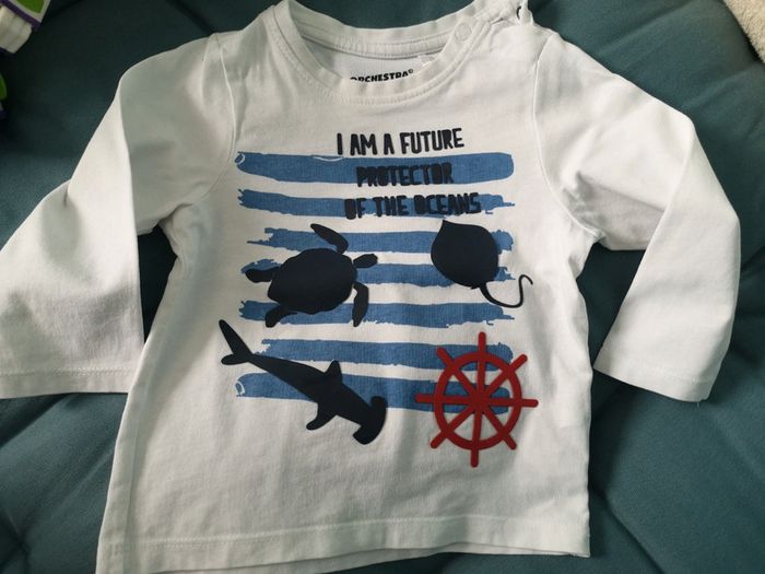 T shirt animaux marins Coton 9m - photo numéro 2