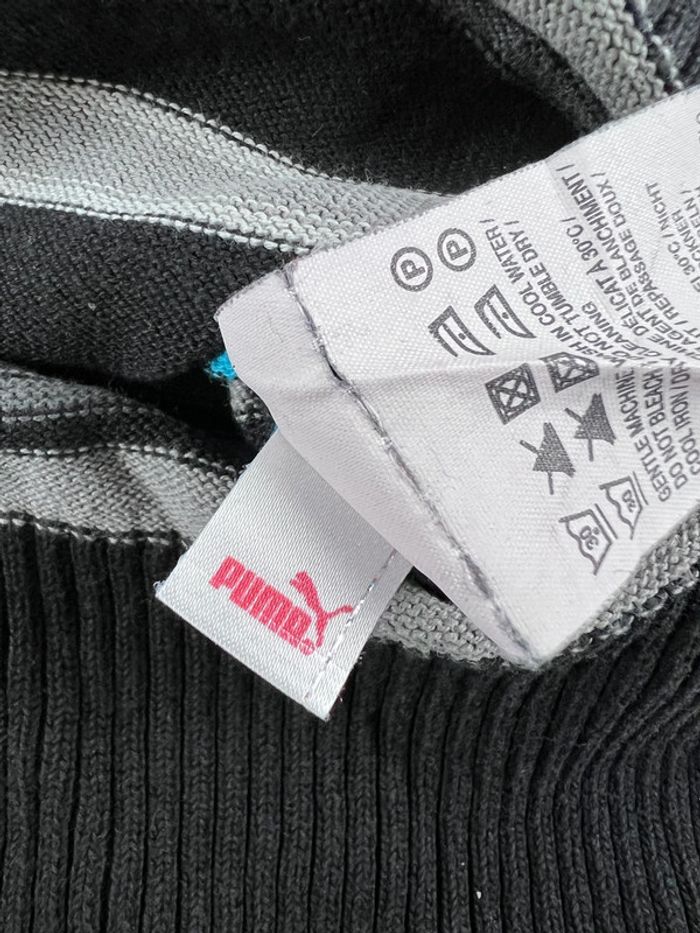 Pull à Rayures Puma Noir et Gris Taille M - photo numéro 14