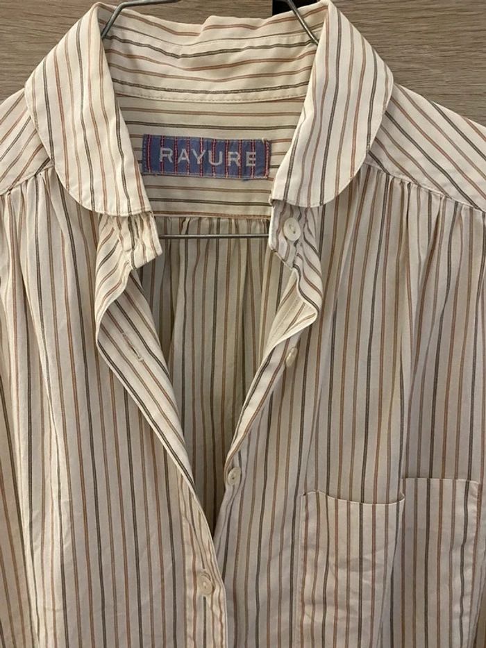 Chemise vintage marque Rayure Taille M - photo numéro 5