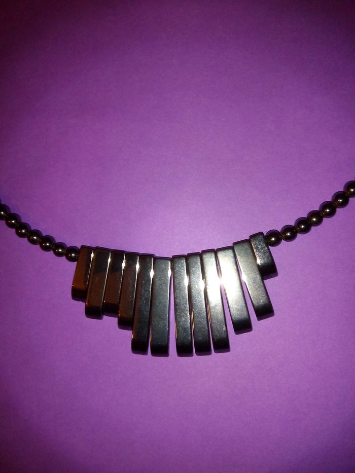 Faby27800 Collier en hématite longueur totale 47 cm - photo numéro 2