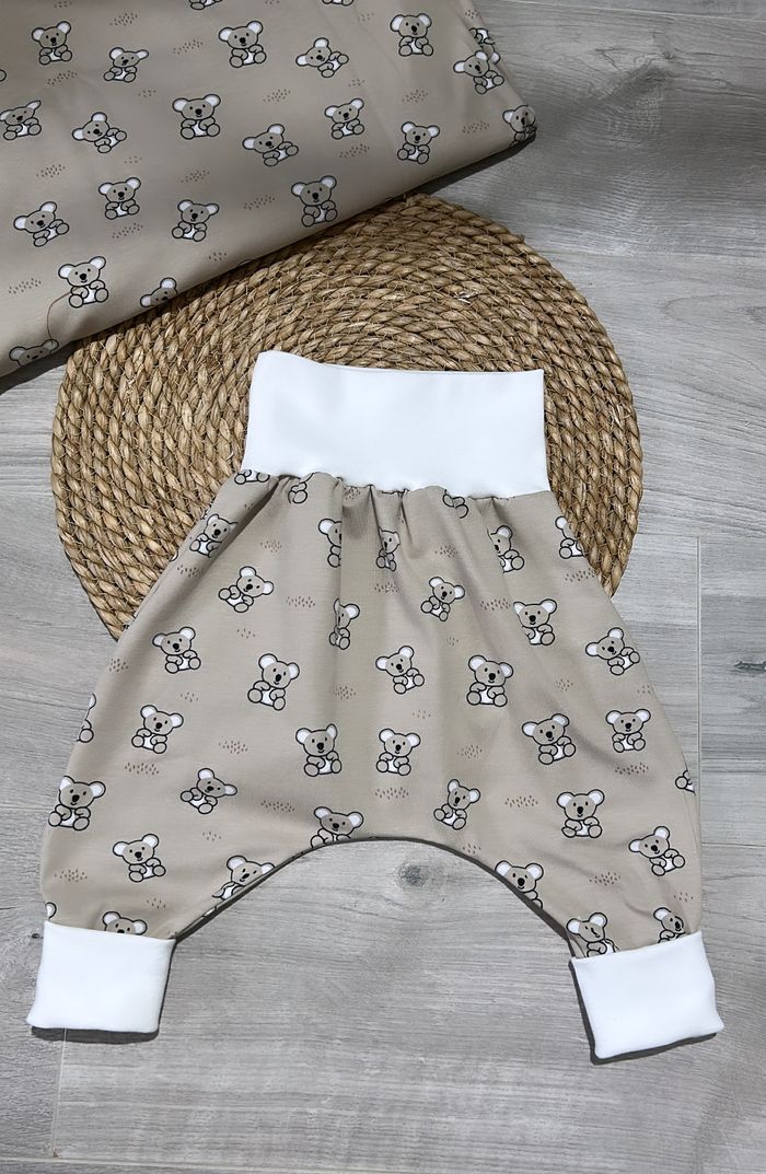 Pantalon évolutif koalas 6/9 mois fait main