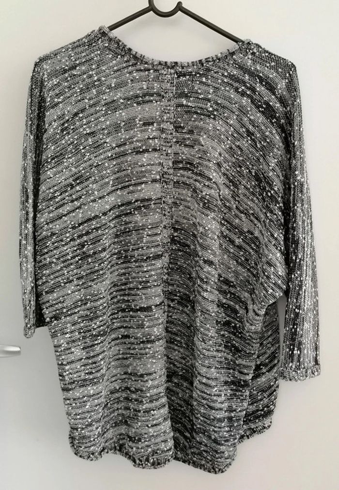 Veste légère en mailles bleu marine blanc Taille S/M Cache cache - photo numéro 10