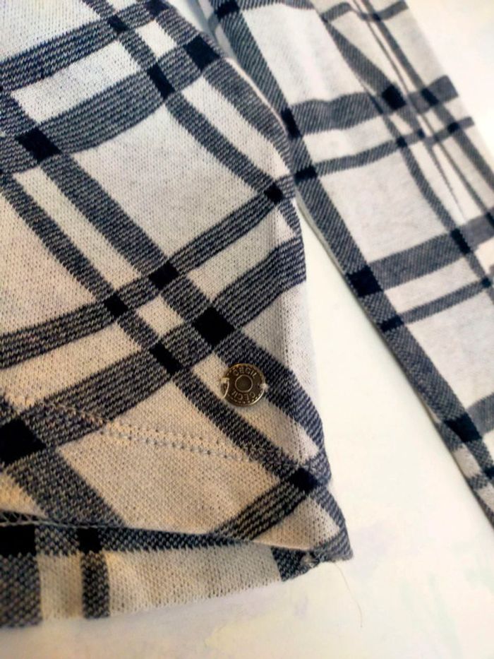 Pull fin à carreaux – Cecil – Taille M - photo numéro 8