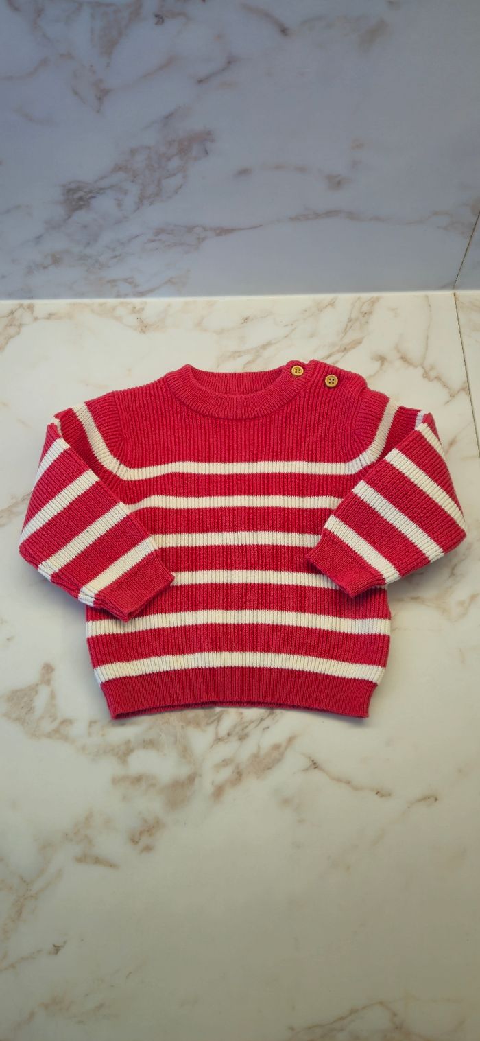 Pull rayures rose Cyrillus- 3 mois - photo numéro 5