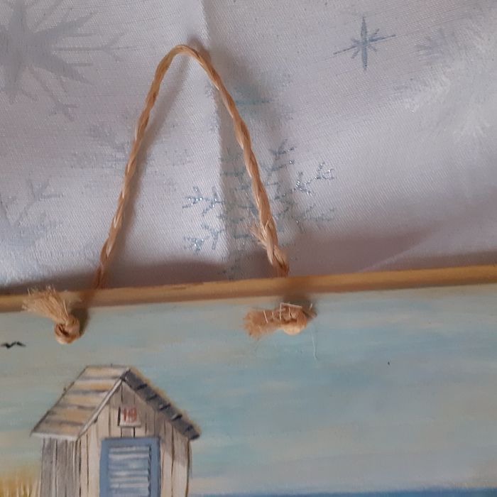 Pancarte décorative en bois *motif cabanes de plage - photo numéro 6