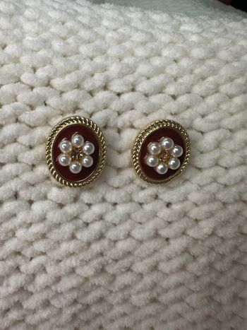 Boucles d’oreilles fleurs perles