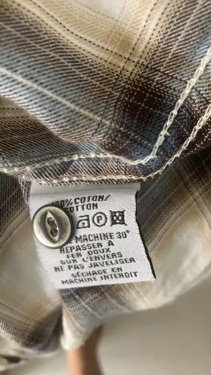 Chemise homme manches longues à L Japan Rags rayures et carreaux - photo numéro 12