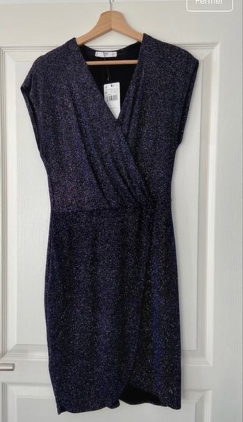 Robe bleu nuit à paillettes