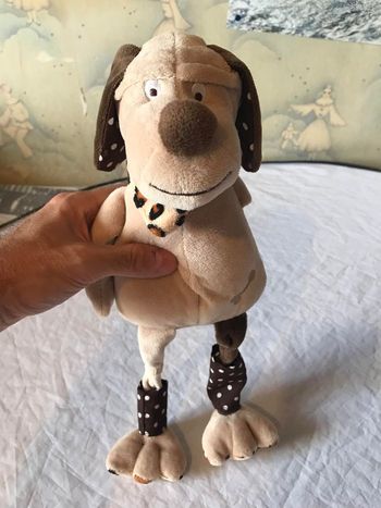Petit Chiot Chien Longues Jambes Molles Bandana Peau Guépard Os Creux Peluche Petits Enfants Bébés