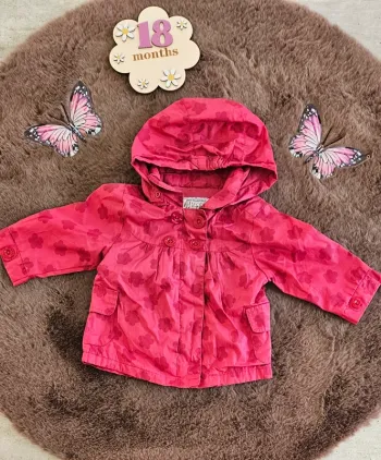 Veste imperméable 18 mois fille coeur