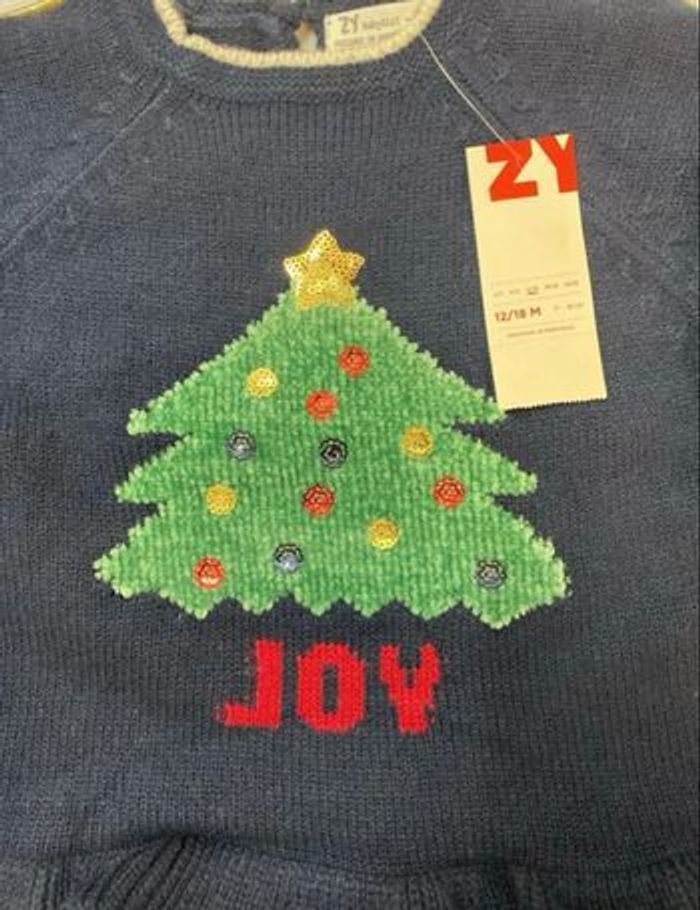Pull bébé fille - noël - neuf - Zippy - Taille 12 mois - photo numéro 2