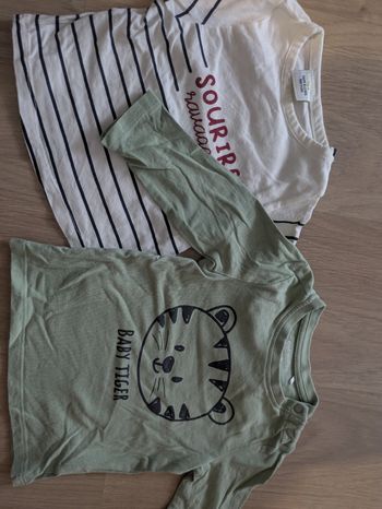 Lot 2 t-shirts manches longues 9mois