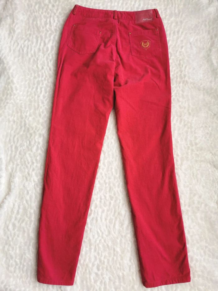 Pantalon en velours côtelé fushia vintage Y2K S 36 - photo numéro 5