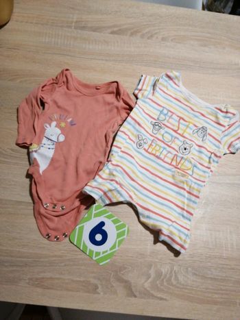 Lot de 2 bodies 6 mois