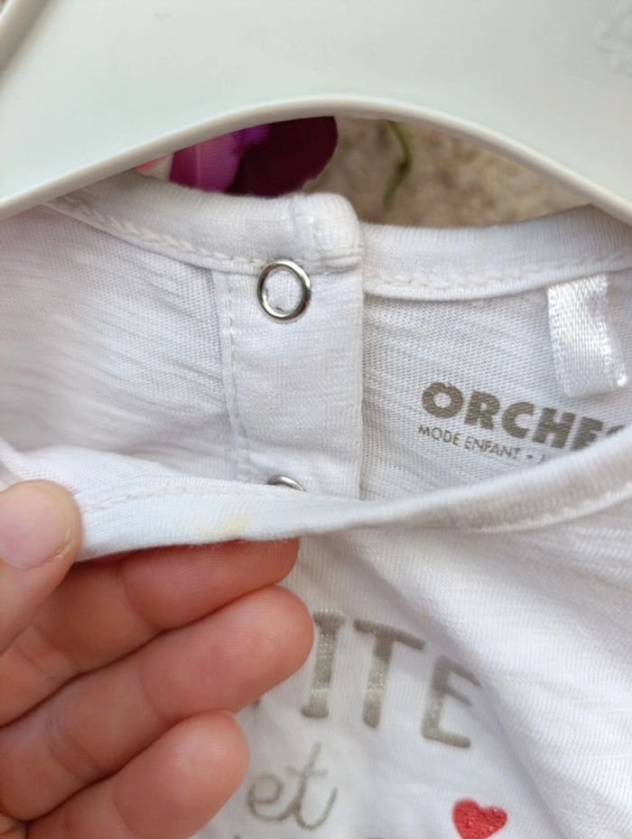 T-shirt blanc manche longue - 9mois - Orchestra - photo numéro 4
