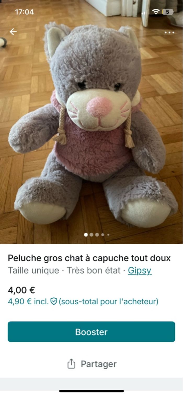 Petit chat avec chapeau amovible - photo numéro 4
