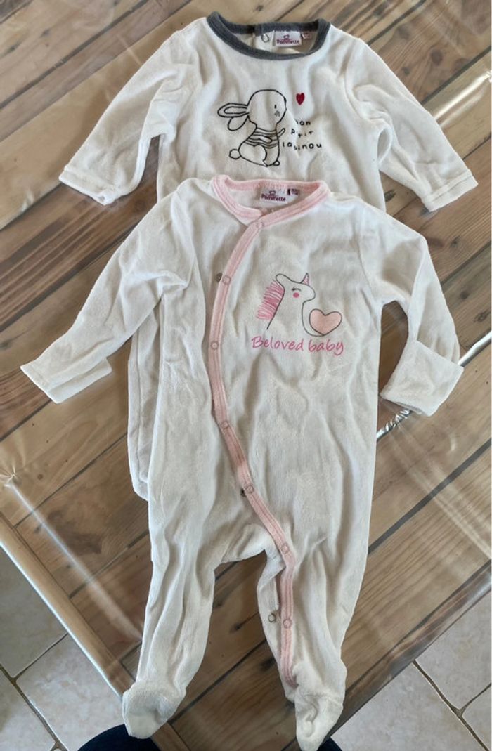 Lot pyjamas hiver fille 6 mois - photo numéro 2