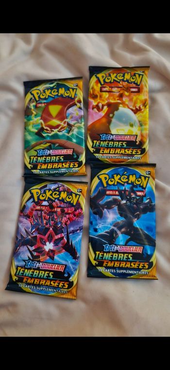 4 boosters pokemon ténèbres embrasées 