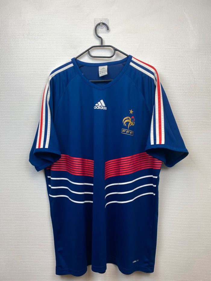 Maillot Vintage France Adidas Bleu Domicile 2006‑2008 – Taille 2XL – Officiel FFF