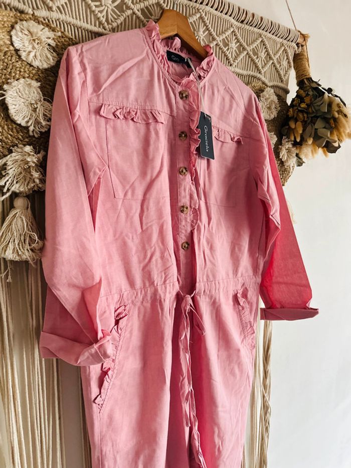 Combinaison pantalon rose taille S NEUVE - photo numéro 5