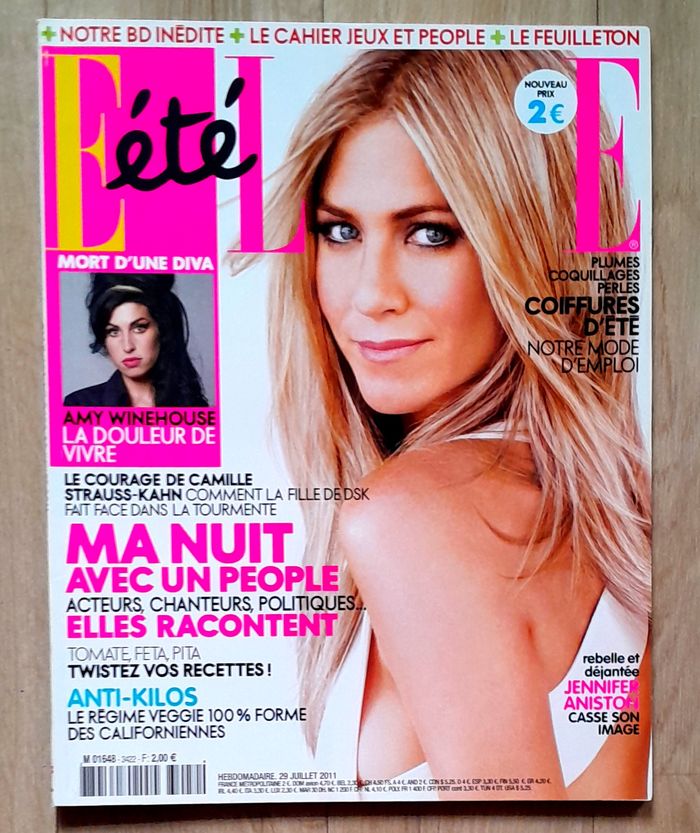magazine elle n°3422 spécial été et jennifer aniston juillet 2011