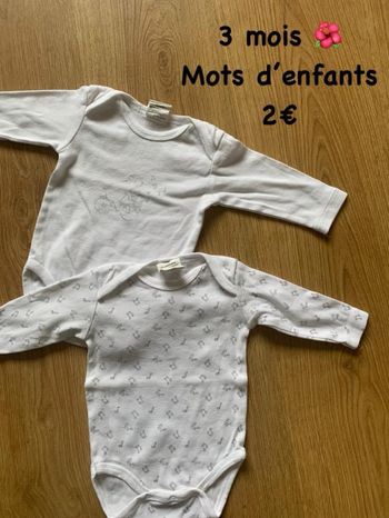 Bodys 🌺 3 mois 🌺 Mots d’enfants