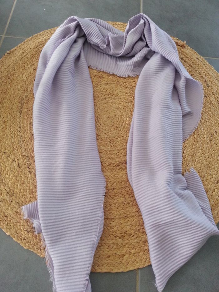 Foulard echarpe mauve