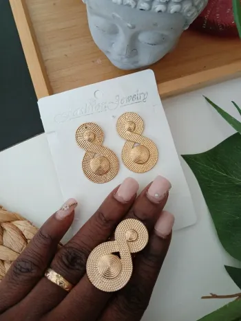 Ensemble Bague et boucles d'oreilles 🌿🎉