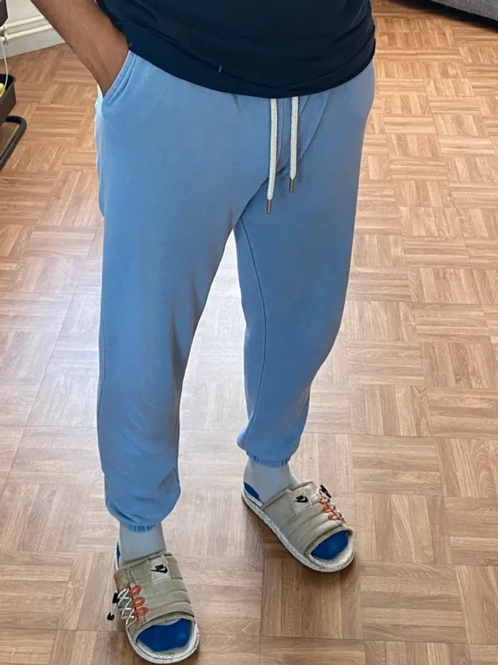 Pantalon jogging cargo bleu ciel H&M - photo numéro 5