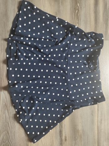 Jupe bleu marine imprimé pois blancs Esprit XL