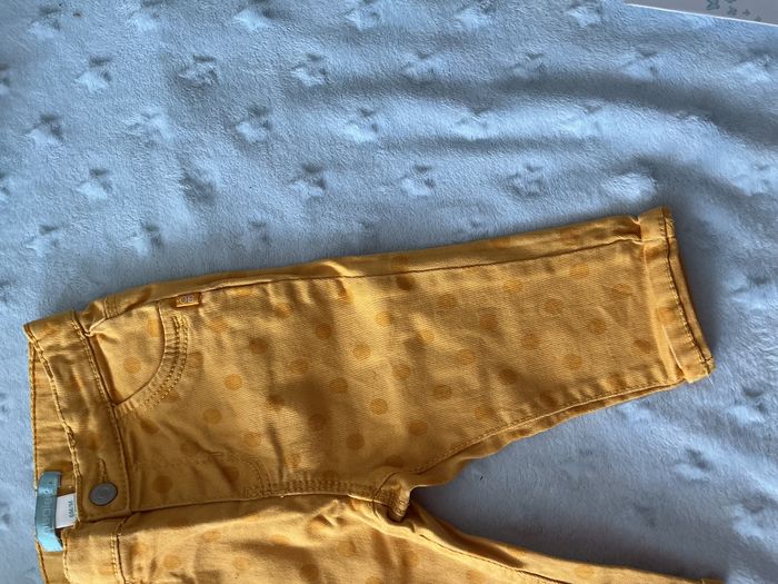 jean jaune à pois taille réglable 6 mois obaibi - photo numéro 5