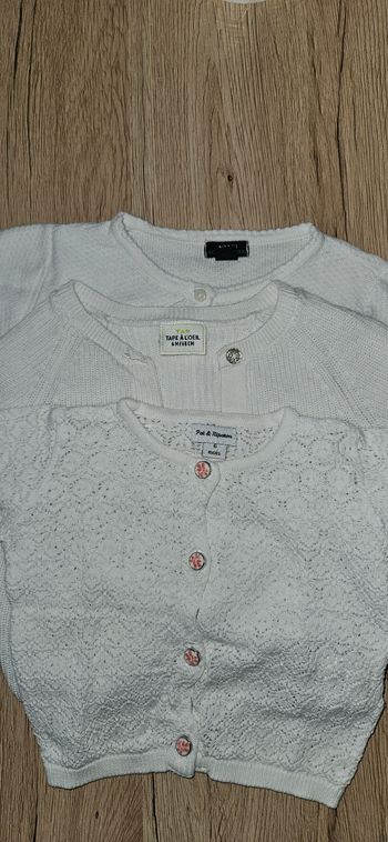 Gilet blanc 6 mois