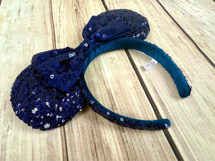 Ears (serre tête) oreilles de Minnie à sequins bleu marine Tokyo Disneyland - photo numéro 9