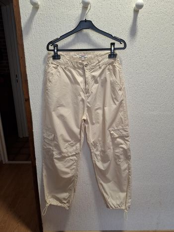 Beau pantalon baggy femme Jennyfer 34 beige très bon état