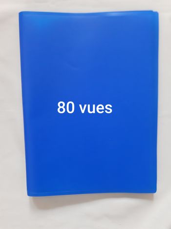 porte-vues / protège-documents - 80 vues - bleu
