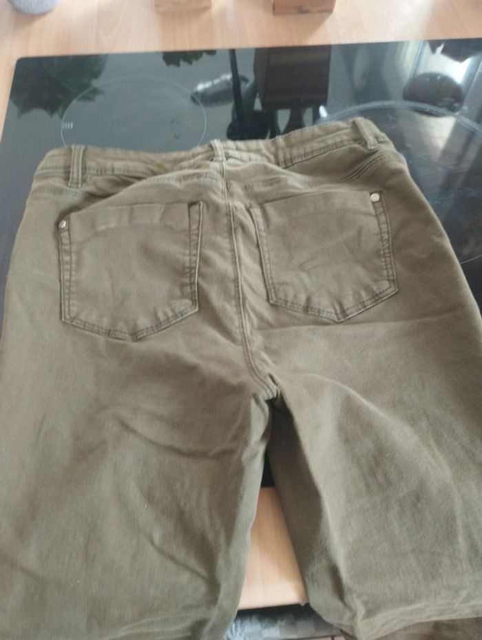 Jeans slim femme taille 38 Kaki cache cache - photo numéro 4