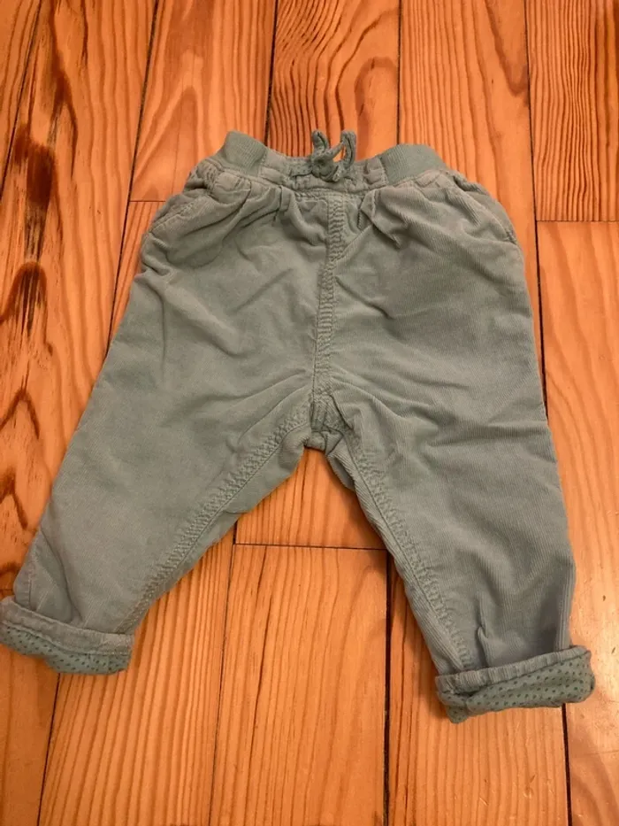 Pantalon velours bleu H&M 6-9 mois - photo numéro 6