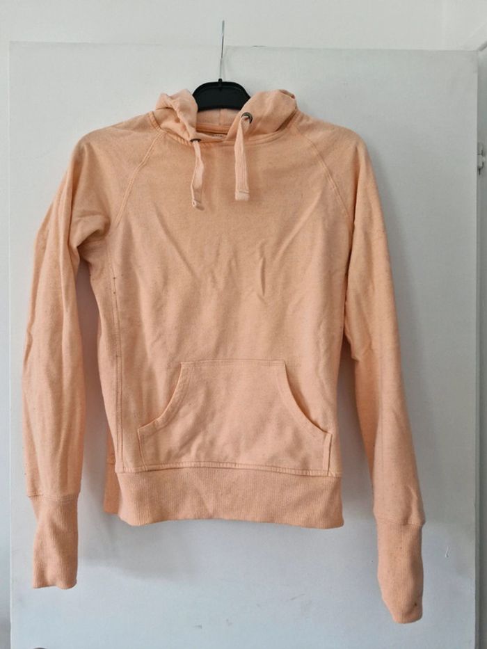 Sweat à capuche femme orange fluo T-Xs