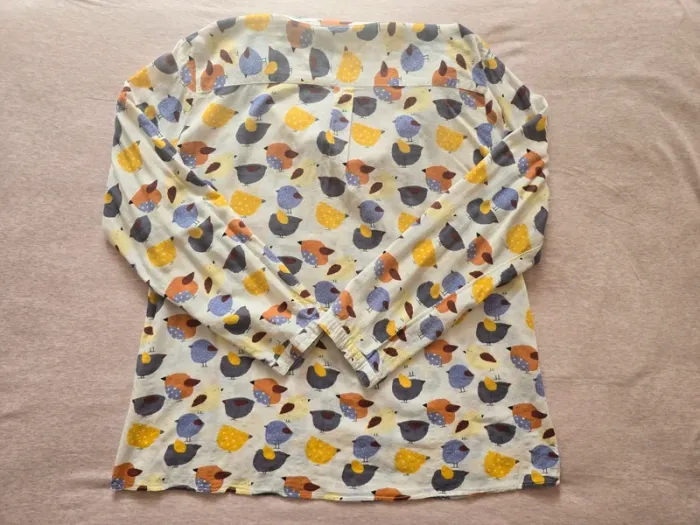 Blouse Col V, multicolore avec motif - photo numéro 2