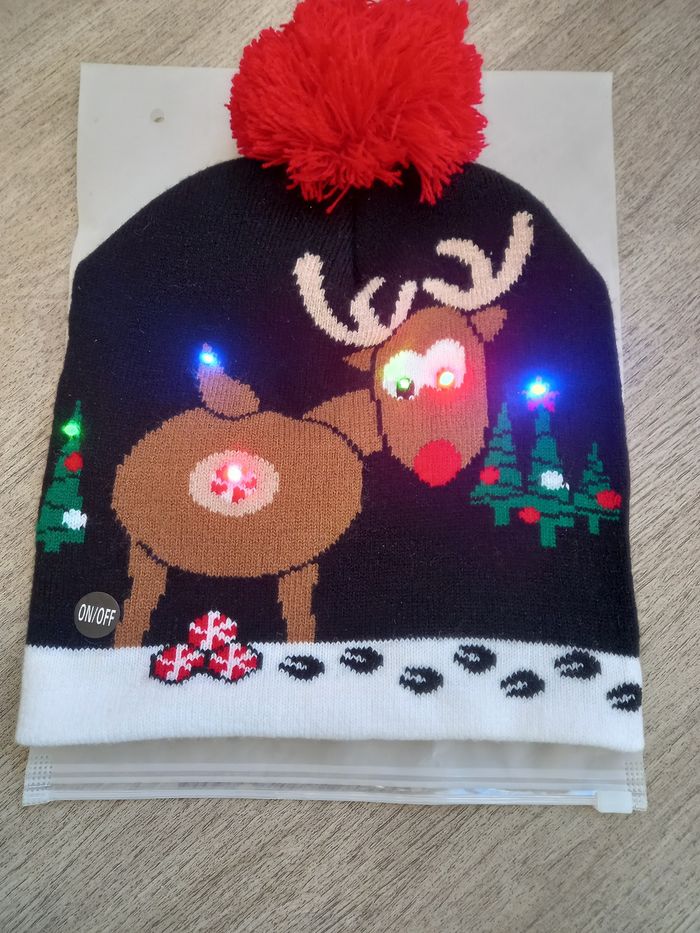 Bonnet lumineux Noël 1 dès 5 à 8 ans neuf